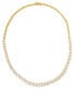 by Adina Eden cubic Zirconia Graduated Marquise Tennis Necklace