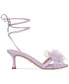 Фото #2 товара Women's Pammie Ankle-Tie Flower Kitten Heels