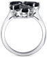 Фото #3 товара Onyx (2 9/10 ct. t.w.) & Diamond Accent Cluster Statement Ring in Sterling Silver