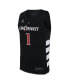 Фото #2 товара Men's #1 Black Cincinnati Bearcats Replica Basketball Jersey