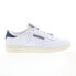 Фото #1 товара Reebok Club C 85 Mens White Leather Lace Up Lifestyle Sneakers Shoes