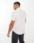 New Look short sleeve poplin shirt in white