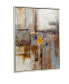 Canvas Abstract Framed Wall Art with Silver-Tone Frame, 40" x 1" x 40"