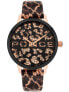 Фото #1 товара Женские наручные кварцевые часы Police кожаный ремешок, принт.