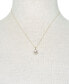Cultured Freshwater Pearl (7mm) & Diamond (1/8 ct. t.w.) Halo 18" Pendant Necklace in 14k Gold. Created for Macy's