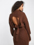 Фото #7 товара ASOS DESIGN co-ord jumper with tie back detail in brown