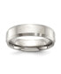 Фото #1 товара Titanium Brushed Beveled Edge Wedding Band Ring