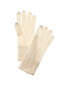 Фото #1 товара Forte Cashmere Braided Cable Cashmere Gloves Women's White