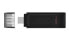 Фото #12 товара Kingston DataTraveler 70 - 128 GB - USB Type-C - 3.2 Gen 1 (3.1 Gen 1) - Cable - 7 g - Black