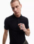 Фото #1 товара ASOS DESIGN muscle polo in black