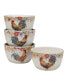 Floral Rooster Set of 4 Ice Cream Bowl