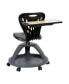 Mobile Desk Chair - 360° Tablet Rotation And Storage Cubby