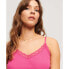 SUPERDRY Essential Rib Lace sleeveless V neck T-Shirt