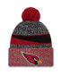 Фото #1 товара Men's Black, Cardinal Arizona Cardinals 2023 Sideline Sport Cuffed Pom Knit Hat