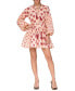 Women's Cotton Mixed-Print Mini Dress