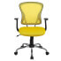 Фото #3 товара Mid-Back Yellow Mesh Swivel Task Chair With Chrome Base And Arms