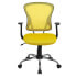 Mid-Back Yellow Mesh Swivel Task Chair With Chrome Base And Arms