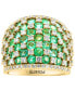 ფოტო #5 პროდუქტის EFFY® Emerald (3-3/4 ct. t.w.) & Diamond (1-1/5 ct. t.w.) Statement Ring in 14k Gold
