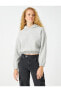 Фото #3 товара Crop Kapüşonlu Sweatshirt