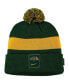 Фото #3 товара Men's Green NDSU Bison Logo Sideline Cuffed Knit Hat with Pom