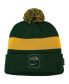 Зеленая шапка с бубенцом для мужчин Nike NDSU Bison Logo Sideline Cuffed Knit Hat with Pom Зеленый - фото #3