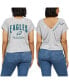 ფოტო #3 პროდუქტის Women's Heather Gray Philadelphia Eagles Reversible T-Shirt