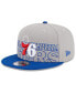 Фото #1 товара Men's Gray, Royal Philadelphia 76ers 2023 NBA Draft Two-Tone 9FIFTY Snapback Hat