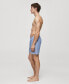 Фото #6 товара Men's Seersucker Striped Drawstring Swimsuit