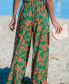 ფოტო #2 პროდუქტის Women's Tropical Tie Waist Wide Leg Pants