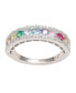 Фото #3 товара Кольцо Suzy Levian Silver Rainbow CZ Eternity