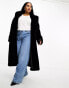 Forever New Curve faux fur maxi coat in black