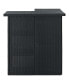 Corner Bar Table Black 39.4"x19.7"x41.3" Poly Rattan