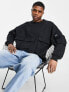 Фото #1 товара Dr Denim utility pocket crew neck sweat in black