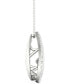 ფოტო #5 პროდუქტის Diamond Teardrop Halo 18" Pendant Necklace (3/4 ct. t.w.) in 10k White Gold