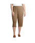 Фото #1 товара Plus Size Sport Knit High Rise Elastic Waist Capri Pants