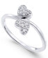 Фото #1 товара Кольцо Macy's Double Heart Diamond