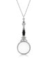 ფოტო #1 პროდუქტის Silver-Tone Black and Hematite Magnifier Necklace