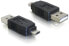 Фото #1 товара Переходник Delock USB micro-B male - USB2.0 A-male - USB micro-B - USB 2.0 A черного цвета