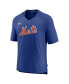 Фото #3 товара Men's Royal New York Mets Authentic Collection Pregame Raglan Performance V-Neck T-shirt