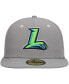 Фото #3 товара Men's Gray Lynchburg Hillcats Authentic Collection Road 59FIFTY Fitted Hat