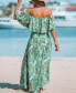 ფოტო #2 პროდუქტის Women's Paisley Flounce Off-the-Shoulder Beach Dress