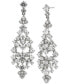 ფოტო #1 პროდუქტის Silver-Plated Cubic Zirconia Chandelier Earrings, Created for Macy's