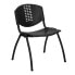 Фото #4 товара Hercules Series 880 Lb. Capacity Black Plastic Stack Chair With Black Frame