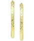 Medium Textured Hoop Earrings (30mm) in 18k Gold-Plated Sterling Silver, or Stirling Silver, Created for Macy's