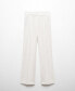 Фото #3 товара Women's 100% Linen Wideleg Pants