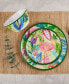 Фото #5 товара Tropical Fun Melamine 12 Piece Dinnerware Set, Service for 4