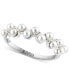 ფოტო #1 პროდუქტის EFFY® Freshwater Pearl (2 1/2 mm) Cluster Ring in Sterling Silver