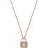 Original bronze necklace with zircons Kors MK MKC1629AN791 (chain, pendant)