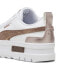 Фото #3 товара Puma Mayze Glam 39306802 Womens White Leather Lifestyle Sneakers Shoes