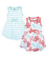 ფოტო #1 პროდუქტის Toddler Girls Organic Cotton Sleeveless Dresses, Coral Reef